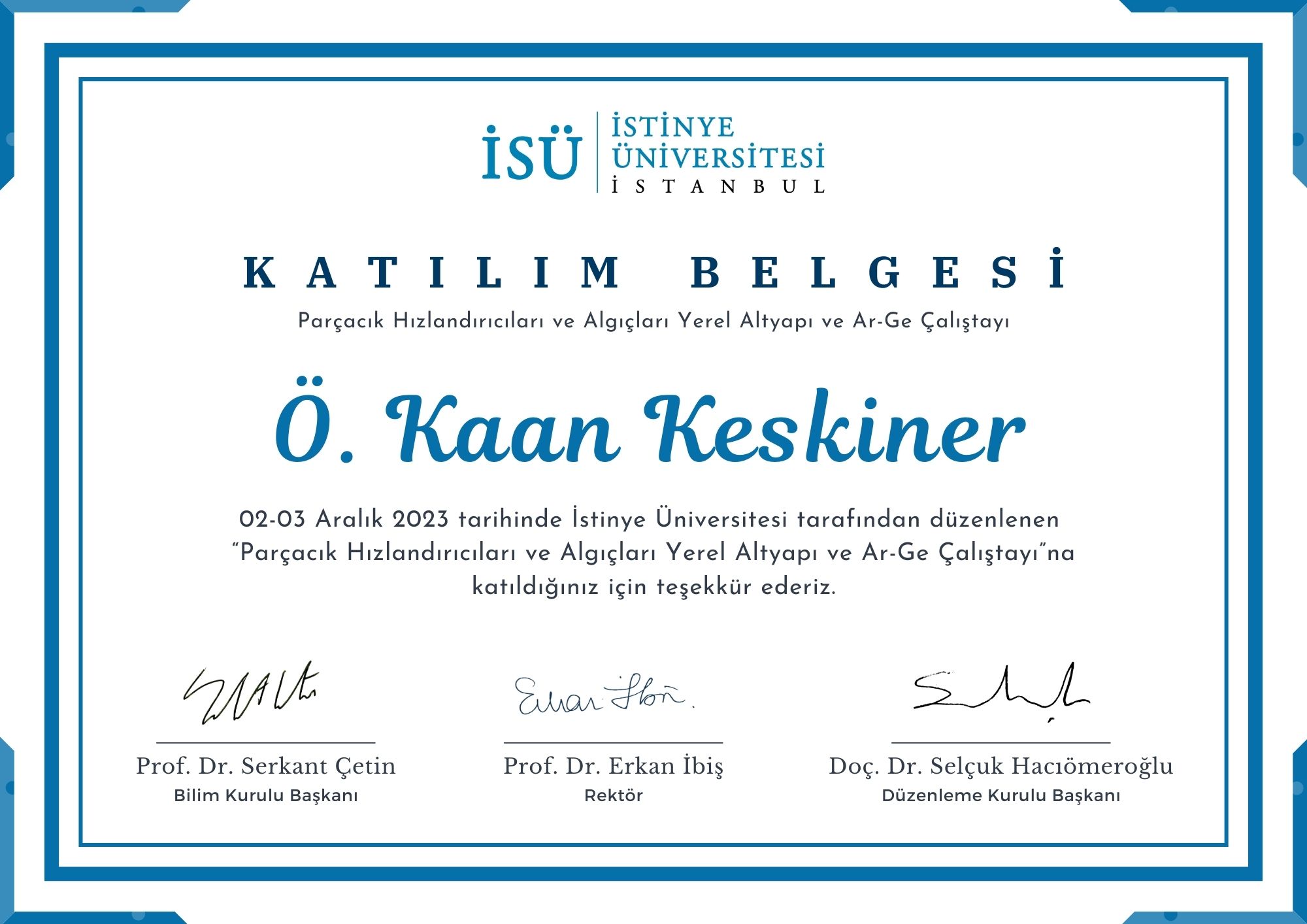 İstinye Univ. Particle Physics Workshop 2023