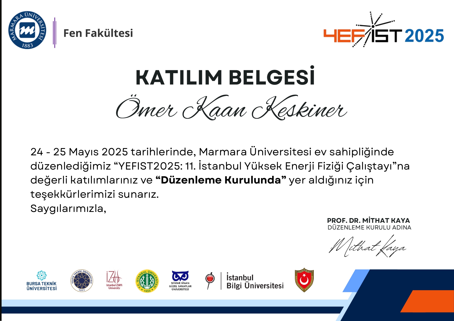 HEP Istanbul Workshop 25